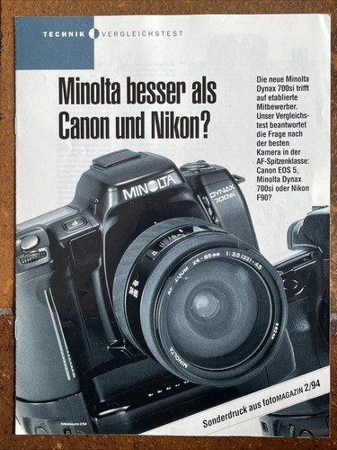 Minolta technik vergleichstest - technik,
