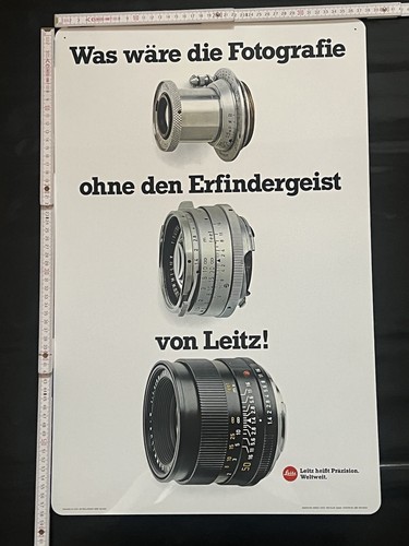 Leica retro werbung tafel - werbung,