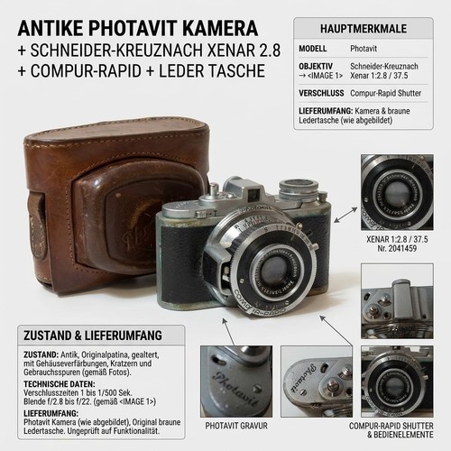 Antike photavit kamera - photavit,